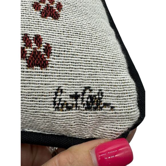 The Manual WoodWorkers & Weavers Double Side Dog Heart Embroidered Pillow 12x12” - Picture 5 of 8